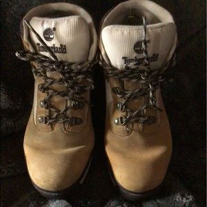 Timberland hiking boots.